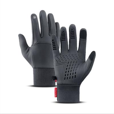 China Simple outdoor winter cycling gloves winter men's and women's non-slip touch screen running gloves for sale