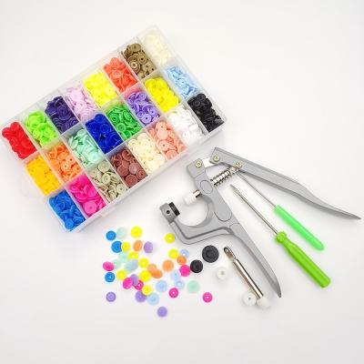 China 360 Sustainable Sets T5 Resin Snap Button, Hand Press Pliers For DIY Baby Cloth Sweater Bags Sewing Tool for sale