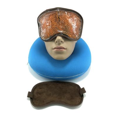 China Plush Fabric And PVC Rehab Therapy Supplies Cooling Gel Beads Sleep Cooling Eye Mask for sale