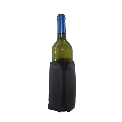 China Sustainable Freezable Cooler Wine Sleeve With Elastic Band Adjustable Beer Bottle Cooler Ice Wine Bottle Fridge for sale