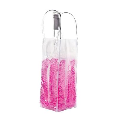 China Viable Frost Freezer Wine Tote Freezer Beaded Freeze Beads Cooling Wine Fridge Beads Wine Bottle Cooler for sale