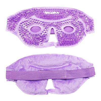 China Plush Cloth and Reusable Cooling Gel Face Eye Mask Gel Ice Cloth PVC Hot Cold Compress Therapy Facial Cold Compress Beads Freezer Gel Mask for sale