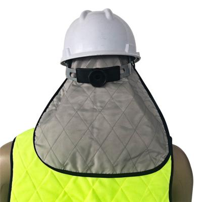 China Head and Neck Cooling Shade Safty Evaporative Helmet Neck Shockproof Sun Cap Neck Helmet Shield Cooling Pad for sale