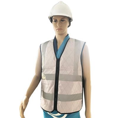 China Zipper Closure Reflective Vis Vest High Water Activated Cool Evaporative Cooling Vest Down Vest for sale