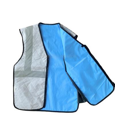 China Cool Zipper Closure Down Reflective Straps Ice Gel Evaporative Cooling Vest Ice Cooling Safety Vest for sale