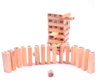 China Toy Wholesale montessori education toys games giant wooden tower building blocks collapsible towers building blocks for sale