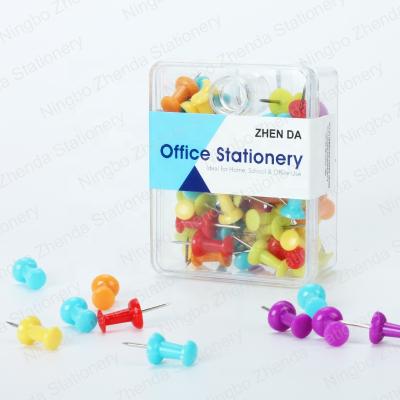 China Wholesale Assorted Metal+plastic Color Thumb Spikes Push Pins Colorful Drawing Pins, Spikes Push Pins In Box For Office School for sale