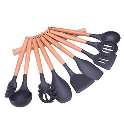 China Sustainable Morezhome 9 Pieces Baking Silicone Cooking Utensil Set For Kitchen Wares for sale