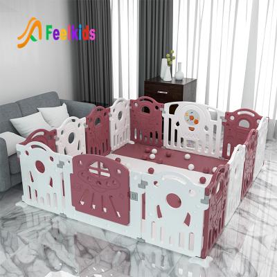 China Modern Hot Selling New Design Kids Plastic Indoor Baby Playpen Kids Play Yard Supplier Guardrail Baby Playpen for sale