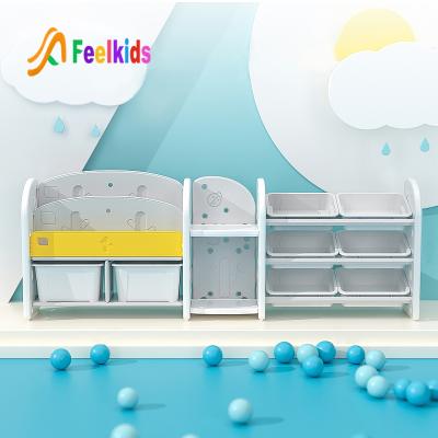 China Custom Plastic Kids Cabinets Modern Kids Furniture Book Shelves Baby Chest Corner Cupboard Rack Drawer Toys Storage Shelf Kids Cabinets for sale