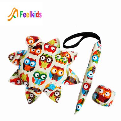 China Plastic Educational Toys Children Learning Kids Girls For Kindergarten Diy Toy Education Cloth Safety Rod Sandbag Three Pieces for sale