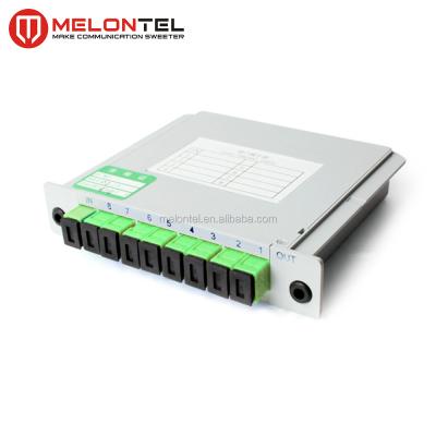 China FTTH MT-1081-8 Factory LGX Type 1: 8 Insert Card PLC Box Type Splitter with SC A.PC Adapter for sale