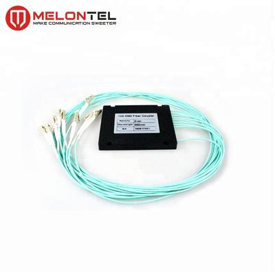 China FTTH MT-1085-LC Size Quantity OM3 Type PLC Splitter MM Box Shaped PLC Splitter With PC/UPC/A/PC Adapter for sale