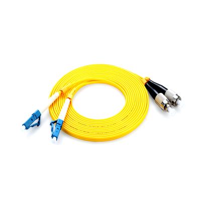 China FTTH MT-D1000 1M/2M/3M Customize Type FC-LC UPC Fiber Optic Patch Cord Single Mode Duplex Fiber Optic Patch SM Cord for sale