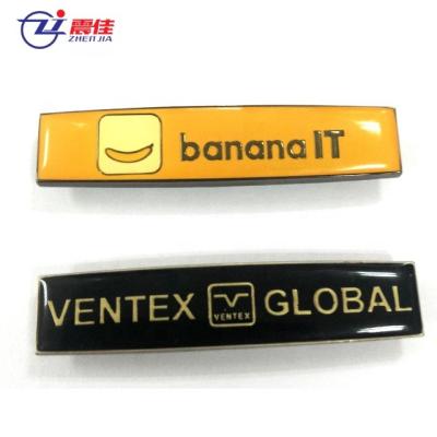 China Sustainable Most Popular Custom Logo Enameled Brand Logo Metal Label for sale