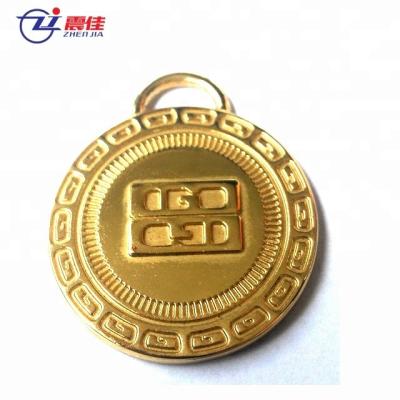 China 2020 most popular fashion 3d sustainable embossed metal hangtag eco-friendly for sale