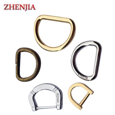 China Eco - Friendly Metal D Ring , Zinc Alloy D Ring , Welded Unwelded D Ring For Handbags for sale