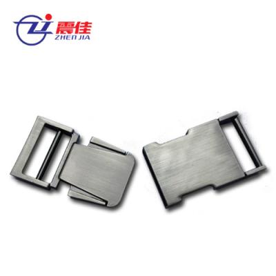 China custom nickel free zinc alloy metal logo side release strap adjuster buckle for sale