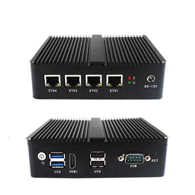 China Configured as Intel Celeron J1900 J4125 4*i211 Router Pfsense Mini Firewall PC Firewall Soft NIC RS232 USB Gateway Hardware Support VPN Server Router for sale