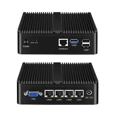 China Configured as Intel Celeron J1900 82583V J4125 4*i211 Soft NIC RS232 USB Gateway Hardware Computer Helper Mini VPN DNS Firewall Router for sale