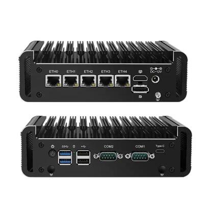 China Configured As Proxmox ESXi 2*RS232 DP Gateway Hardware Support VPN Server Fanless PC Firewall TPM2.0 Celeron J6412 5*Nics Mini PC Firewall VPN Server Router for sale