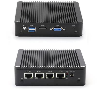 China Configured as PFsense Fanless Firewall N2815 N2940 J3455 J3610 J4125 N5105 4*Nics VGA Soft Gateway Hardware Computer Network Device for sale