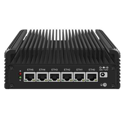 China Configured as 12th Gen Alder Lake Fanless Router 6x i226-V 2.5G Firewall Mini Intel i7-1265U i5-1235U 8505 PC Firewall Proxmox TPM2.0 Soft Device for sale