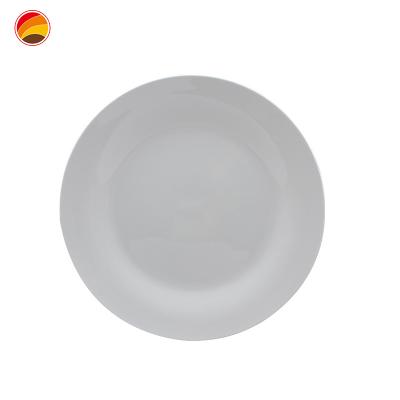 China Sustainable Ceramic Printed Dishes Fruit Plate Cheap Ceramic Plain Greek Dish for sale