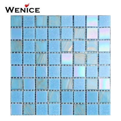 China Foshan Acid Resistant Washable Glass Mosaic Tile Fish Pond for sale