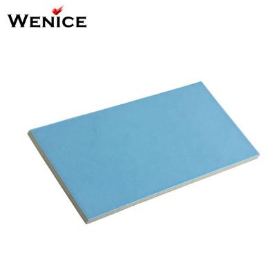 China Exterior Tiles Low 0.5%-3% Water Absorption Sky Blue Porcelain Pool Tiles Price Foshan Factory 240*115*9 for sale