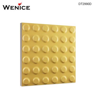 China Outdoor Tiles OEM Yellow Non-Slip Rubber Tactile Floor Tiles For Blind People for sale