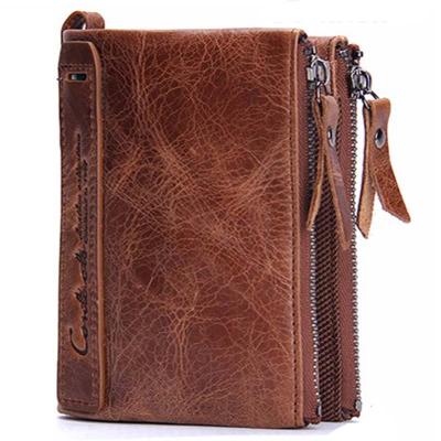 China Travel Daily Life Office Ready To Ship Small Casual Men's Slim Wallet Mini Leather Wallets Vintage Leather Luxury Purse Gents for sale