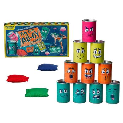 China Cheap and High Quality Outdoor Toy Tin Can Alley with 3 Bean Bag for Garden Beach for sale