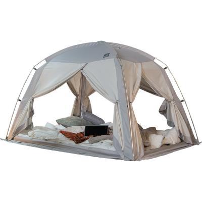 China Floorless Privacy Tent Upright Binding Type Over Bed With Color Poles For Comfortable Sleeping In Drafty Rooms for sale