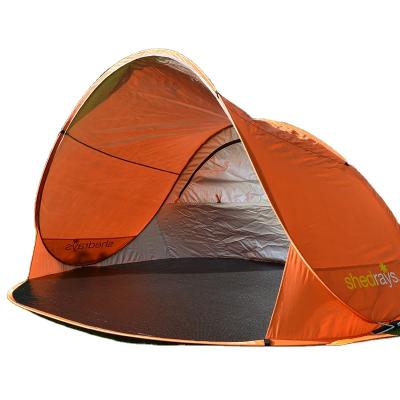 China Easy Foldable Beach Tent OEM ODM Pop Up Foldable Tent Seaside Sun Protection Steel Wire Beach Shade Tent With Carry Bag for sale