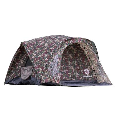 China Easy Foldable Beach Tent 5 Person Social Seats Camouflage Backpacking Family Square Camping Dome Tent for sale