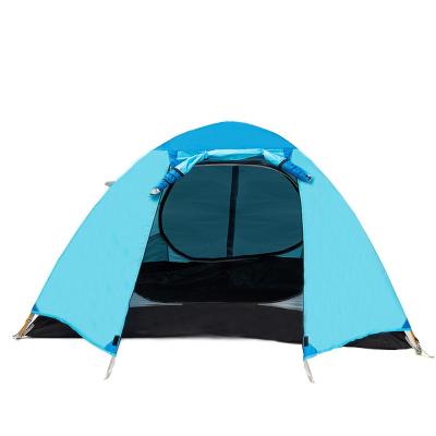 China Prolonged type - 2 people waterproofing Snowproof protecting wind tent of Rod Double Layer Portable Aluminum Camping 4 Seasons for sale