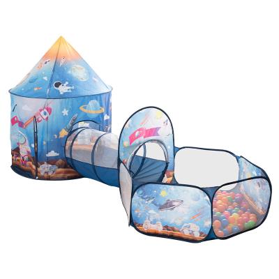 China Soft Toy 3pcs Space Astronaut Kids Play Tent, Pop Up Play Tents With Tunnels For Kids, Boys, Girls for sale