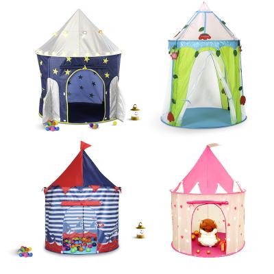 China Kids Catstle Tent Princess Castle Rocket Ship Easy Foldable Teepee Indoor Jump Up And Outdoor Fun Kids Play Tent House for sale