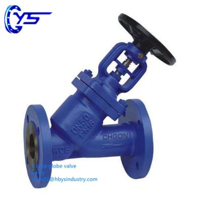 China General Flange End Straight Through Y Type Carbon Steel Globe Valve With Price List for sale