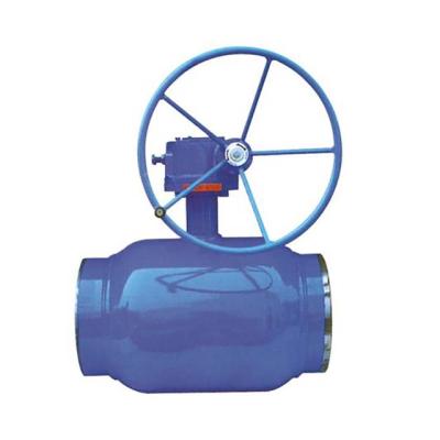 China General Welded Steel Ball Valve Full Body ST37 Turbine Gear Ball Valve For Natural Gas for sale