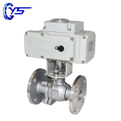 China 380V 220V General Motorized Flange End Straight Through Separate Body Type Ball Valve With Electriric Actuator for sale