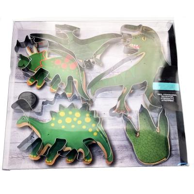 China Sustainable Stainless Steel Dinosaur Cookie Cutters Set Of 5 Pc for sale