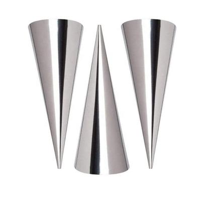 China Stainless Steel Sustainable Cone Tubular Shaped Cream Horn Molds For Cannoli Tubes Croissant for sale