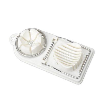 China High Grade 304 Stainless Steel Viable 2 In 1 Boiled Egg Slicer With 2 Cutting Discs For Eggs Slicing Egg Cutter Slicer for sale