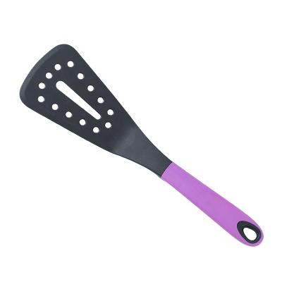 China Sustainable Food Grade Non-Stick Heat Resistant Nylon Slotted Spatula With TPR Handle for sale