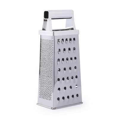 China Sustainable Food Grade Stainless Steel Kitchen Tools Multi Purpose 4 Sided Cheese Grater for sale