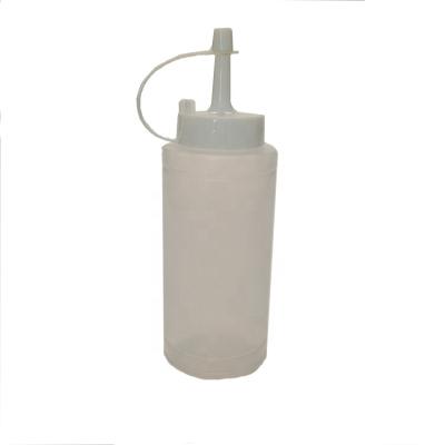 China food & Drink Packaging Hot Selling Clear Plastic Squeezed Sauce Dispenser Bottle With Tip Cover for sale