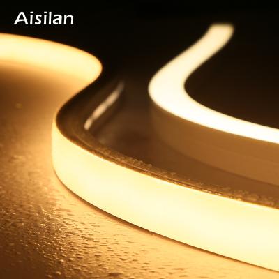 China Aisilan Residential 2022 Customized Warm White Flexible 12v Panel Silicon Led Strip Light for sale