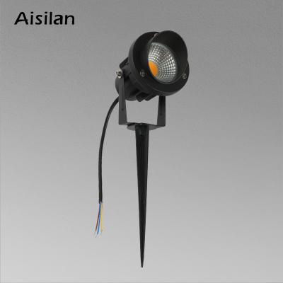 China Aisilan Aluminum Waterproof Outdoor Garden Spike IP65 Spot Lamp Park Garden Patio Lawn Bollard Lights for sale